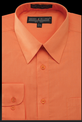Basic Dress Shirt Regular Fit in Orange