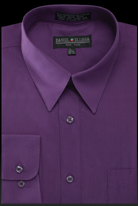 Basic Dress Shirt Regular Fit in Purple