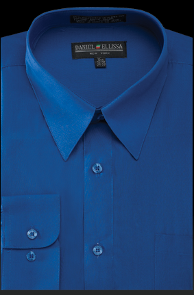 Basic Dress Shirt Regular Fit in Royal Blue