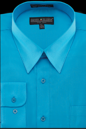 Basic Dress Shirt Regular Fit in Turquoise