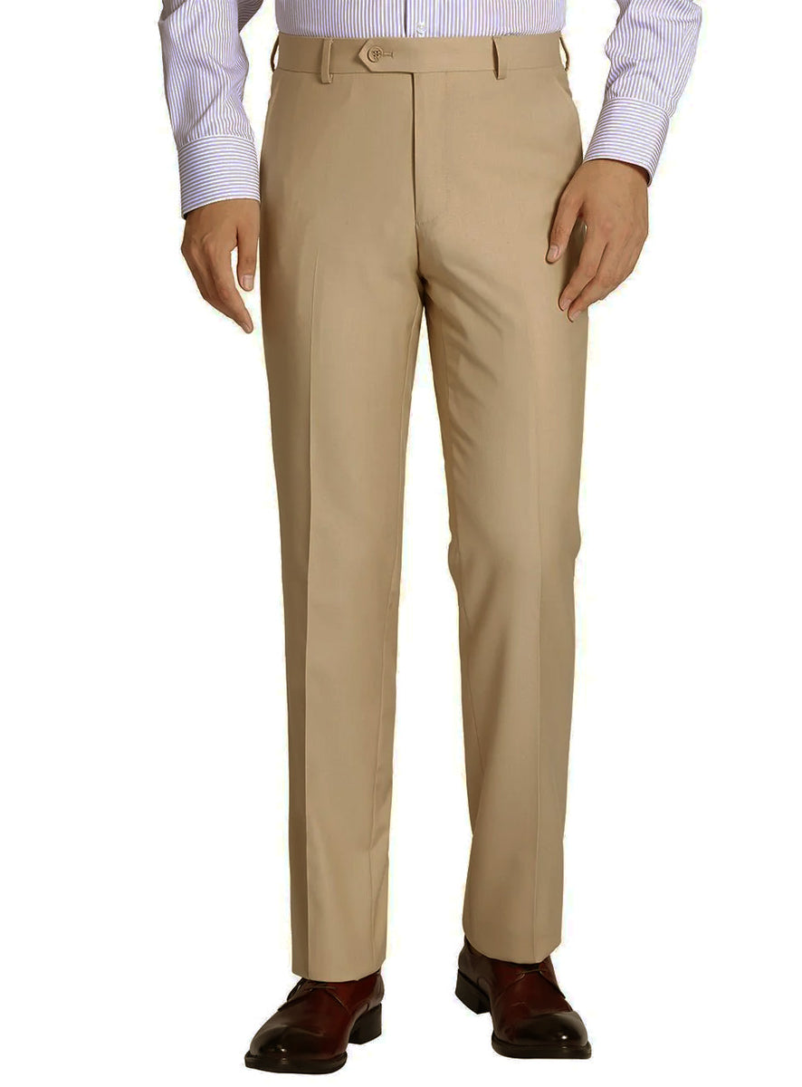green emerald velvet dress Beige Slim Fit Dress Pants Flat Front Pre-hemmed