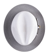 Men's Braided Straw Fedora Two Tone Weave in Gray