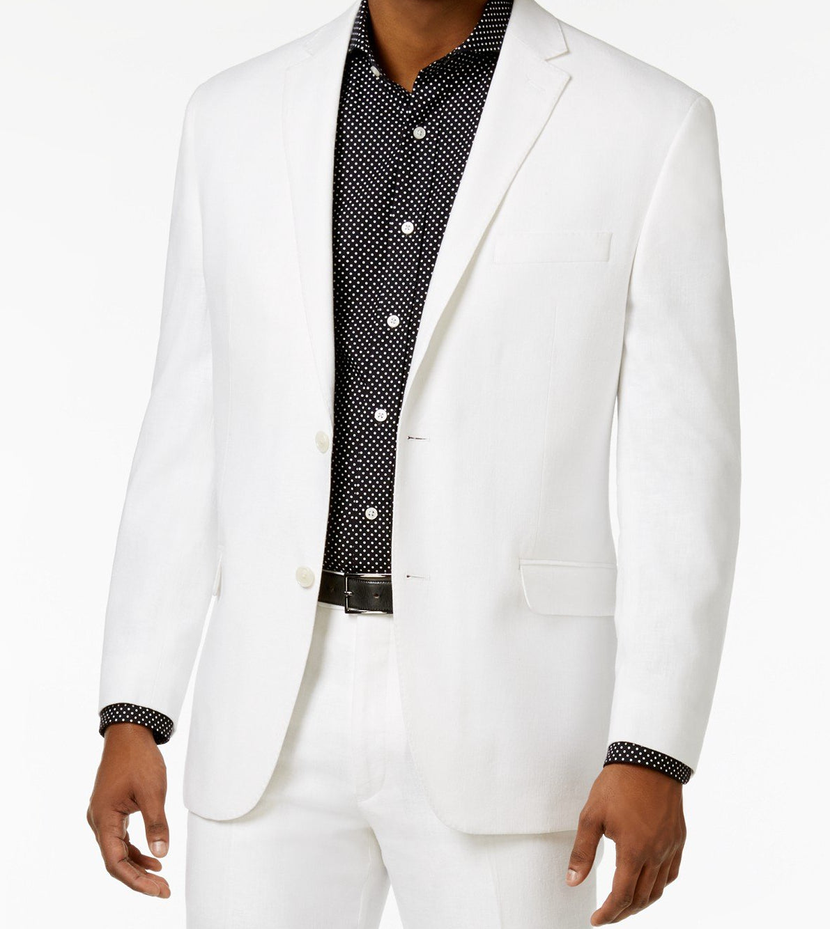 Modern Fit 2 Piece Suit 2 Button White