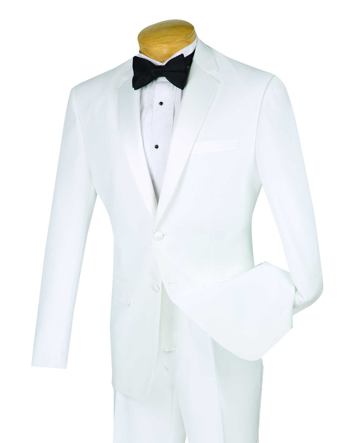 Slim Fit 2 Piece Tuxedo Single Breasted 2 Button Design in White ...