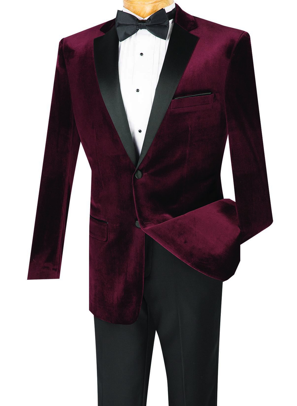 Wine Velvet Tuxedo  Men's blazer Jacket main image 0